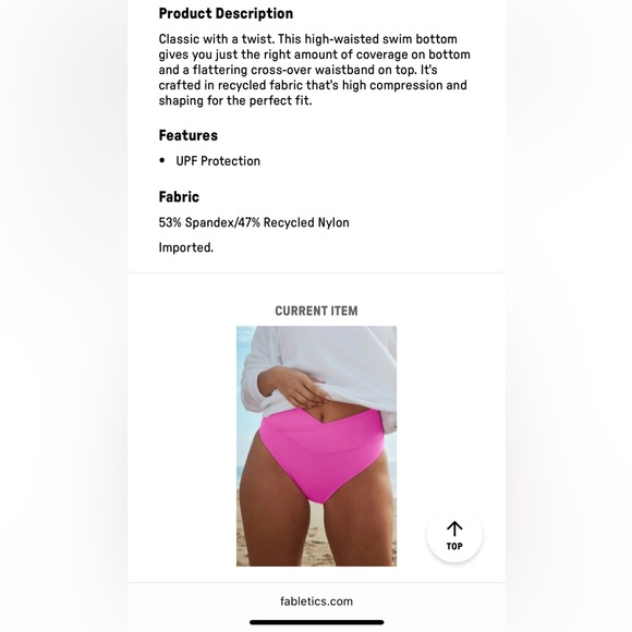 Pink and Red Striped Swimsuit - Picture 4 of 5